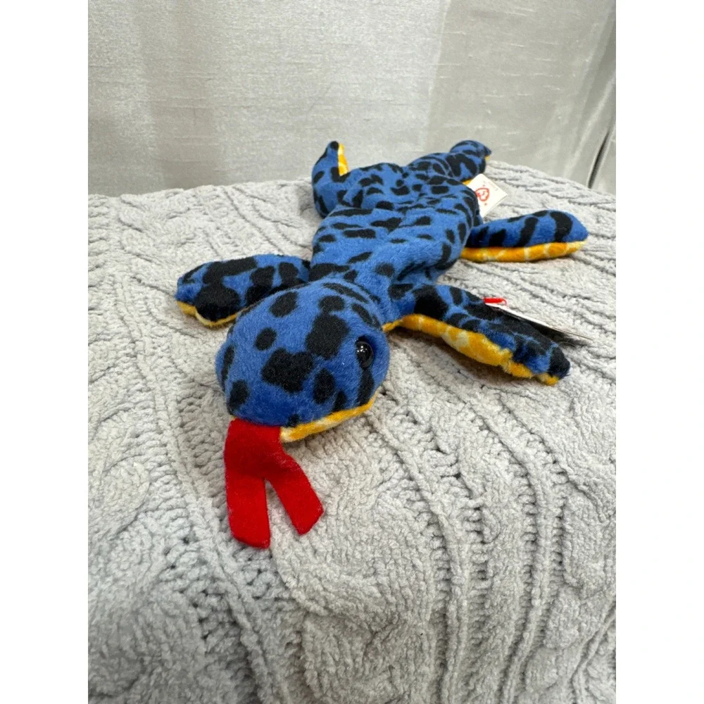 Ty Beanie Babies Lizzy the Lizard Blue Spotted 1995‎ Vintage Plush Toy 4033 NWT